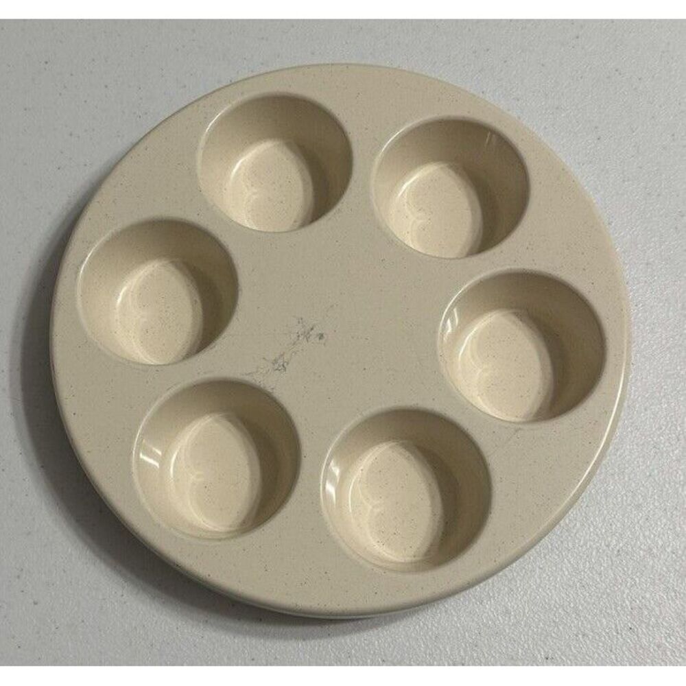 EUC Anchor Hocking Vintage MicroWare Microwave 6 Muffin Cupcake Pan PM447/T1 USA